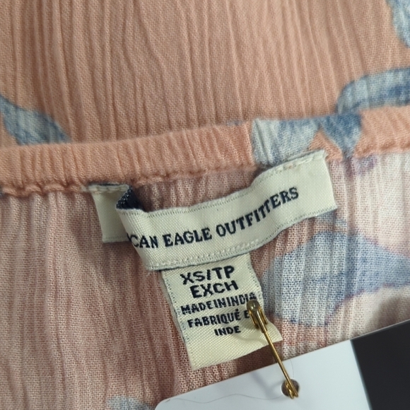 American Eagle Outfitters Floral Maxi Dress Pink XS bohemian beach casual summer - Picture 6 of 6